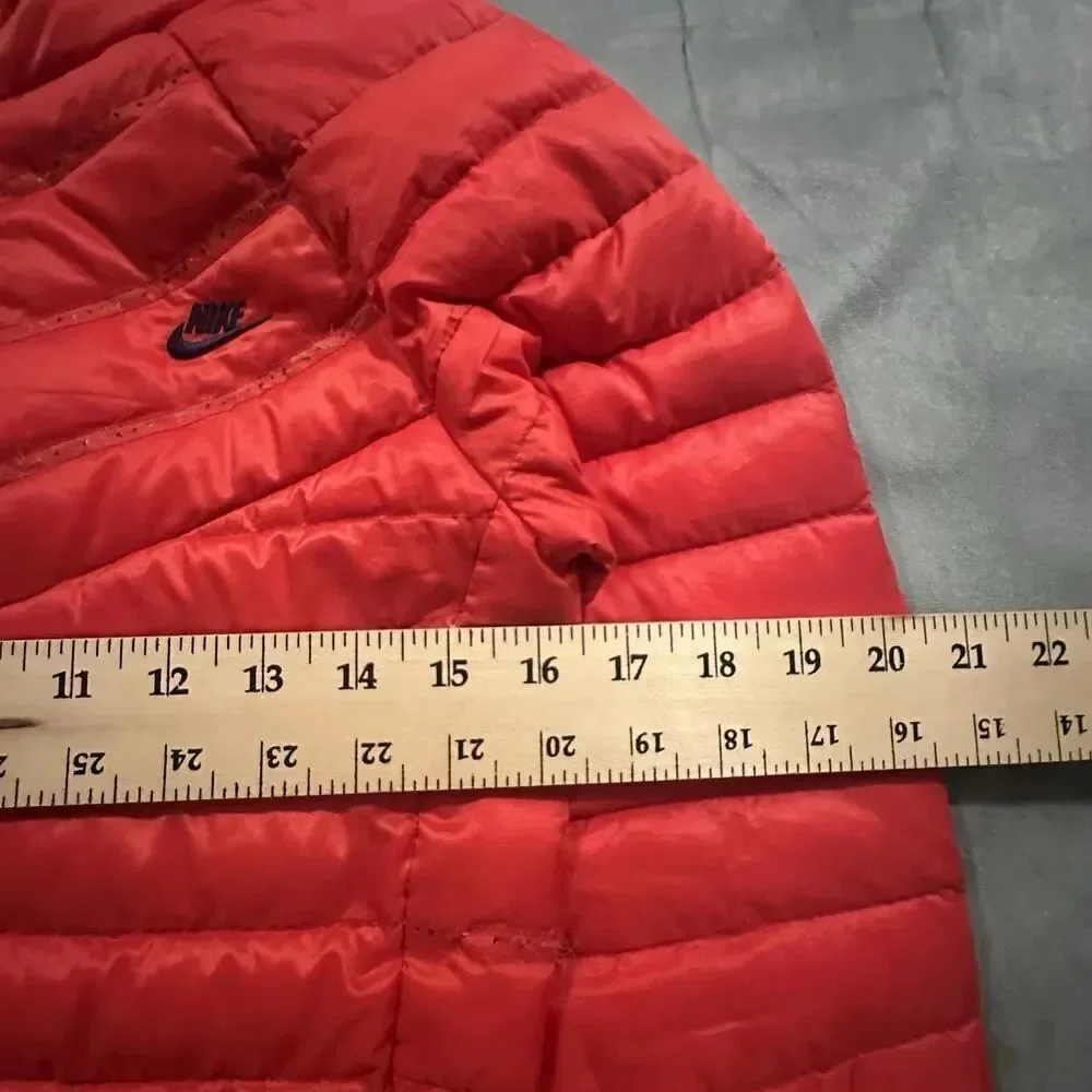 Nike Aeroloft 800 Summit Puffer Jacket Womens Small Goose Down Red Full Zip